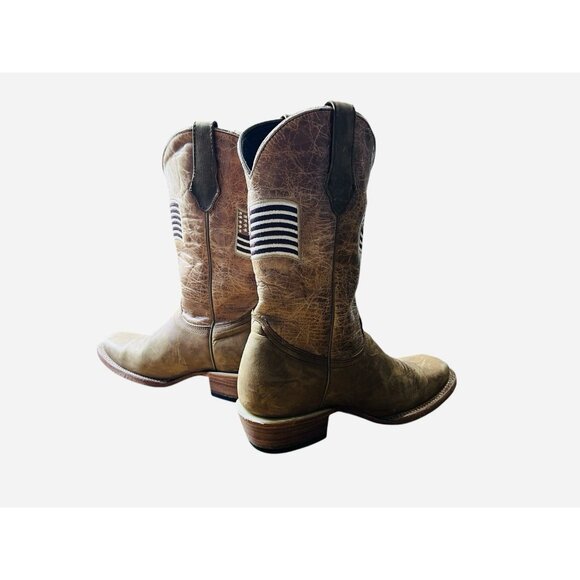 Men’s JB Dillon Cowboy Boots Size 9B American Flag PREOWNED **NICE** - Picture 2 of 8